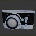 Classic Vintage Camera With Silver Metallic Body Black Leather Trim Lens And Adjustment Knobs 3d model
