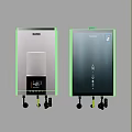 Wall Mounted Gas Water Heaters With Digital Display And Modern Design 3d model