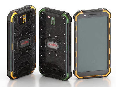 Industrial Equipment Rugged Mobile Devices With Protective Casing And Multiple Units 3d model