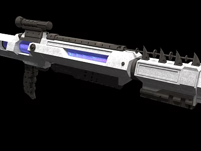 Modern science fiction robot 3d model