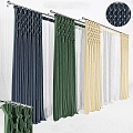 Modern fabric curtains 3d model