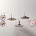 Modern Pendant Lights with Unique Geometric Shapes Metal Frame and Illuminated Design