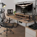 Modern computer desk 3d model