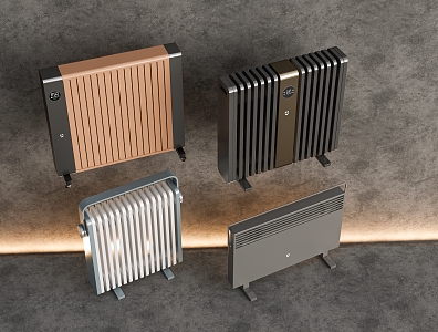 Modern radiator heater radiator electric heater heating plate heater vertical radiator 3d model