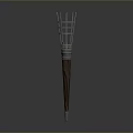 Torch Shaped Household Item With Metal Grid Top And Wooden Handle