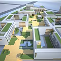 Campus Building Primary and Secondary School Building 3d model