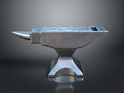 Heavy Duty Blacksmith Anvil Equipment For Metal Forging With Flat Surface And Sturdy Base 3d model