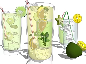 Modern Drink Ice Drink 3d model