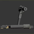 Modern Tactical Weapon With Metal Parts Bullets And Magazines On Dark Background