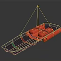 Red Inflatable Leisure Living Product with Metal Frame and Mesh Design for Outdoor Activities