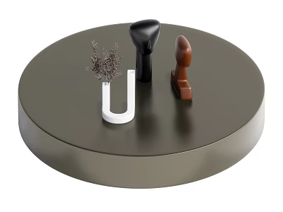 Modern Coffee Table Round Coffee Table Metal Coffee Table 3d model