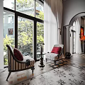 Vintage Luxury Living And Dining Room With Exquisite Carved Fireplace And Elegant Comfortable Furnishings