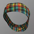Colorful Plaid Headband With Vibrant Checkered Pattern Elastic Fashion Accessory