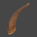 Game Movie Character Horn Prop With Detailed Brown Textured Surface