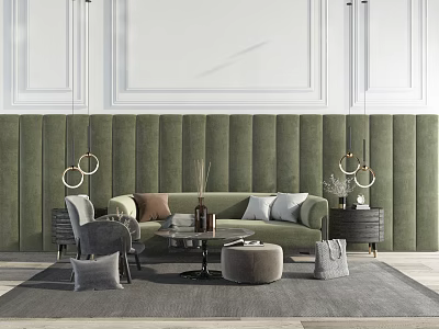 Modern Sofa Coffee Table Combination Simple Sofa Coffee Table Combination 3d model