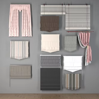 European Roman Curtain 3d model