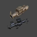 Tactical Weapon Scopes With Brown And Black Bodies And Optical Lenses For Precision Shooting