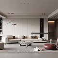 Modern Living Dining Room Interior Design With Sofa Coffee Table Rug And Accent Chair