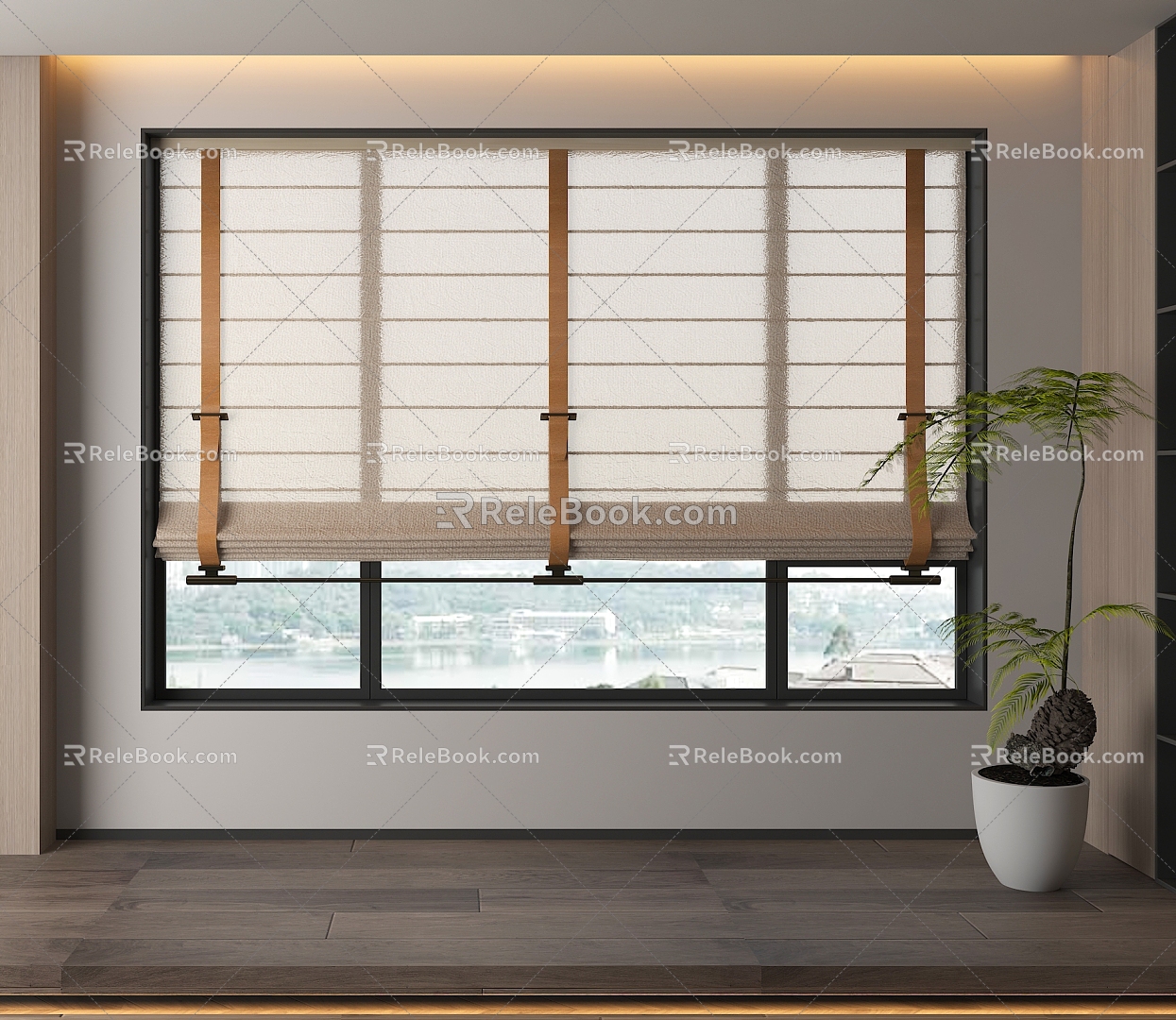 Roman Curtain Shutter Shangri-La Curtain Curtain Dream Curtain 3d model