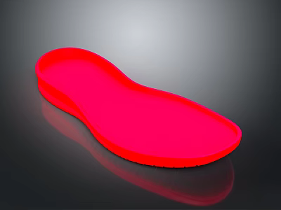 Red Comfortable Insole For Daily Use With Soft Cushion And Foot Support 3d model
