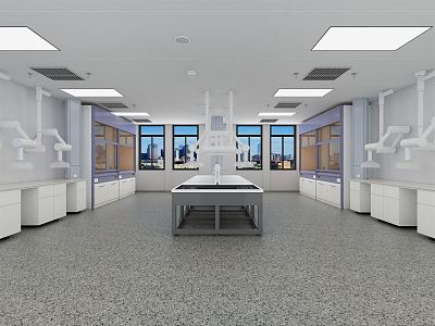 Modern Laboratory Hospital Away 3d model