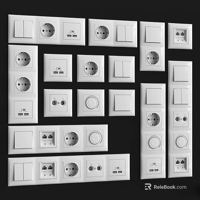 Different Stylish White Air Conditioner Vent Designs For Modern Home Interiors 3d model 