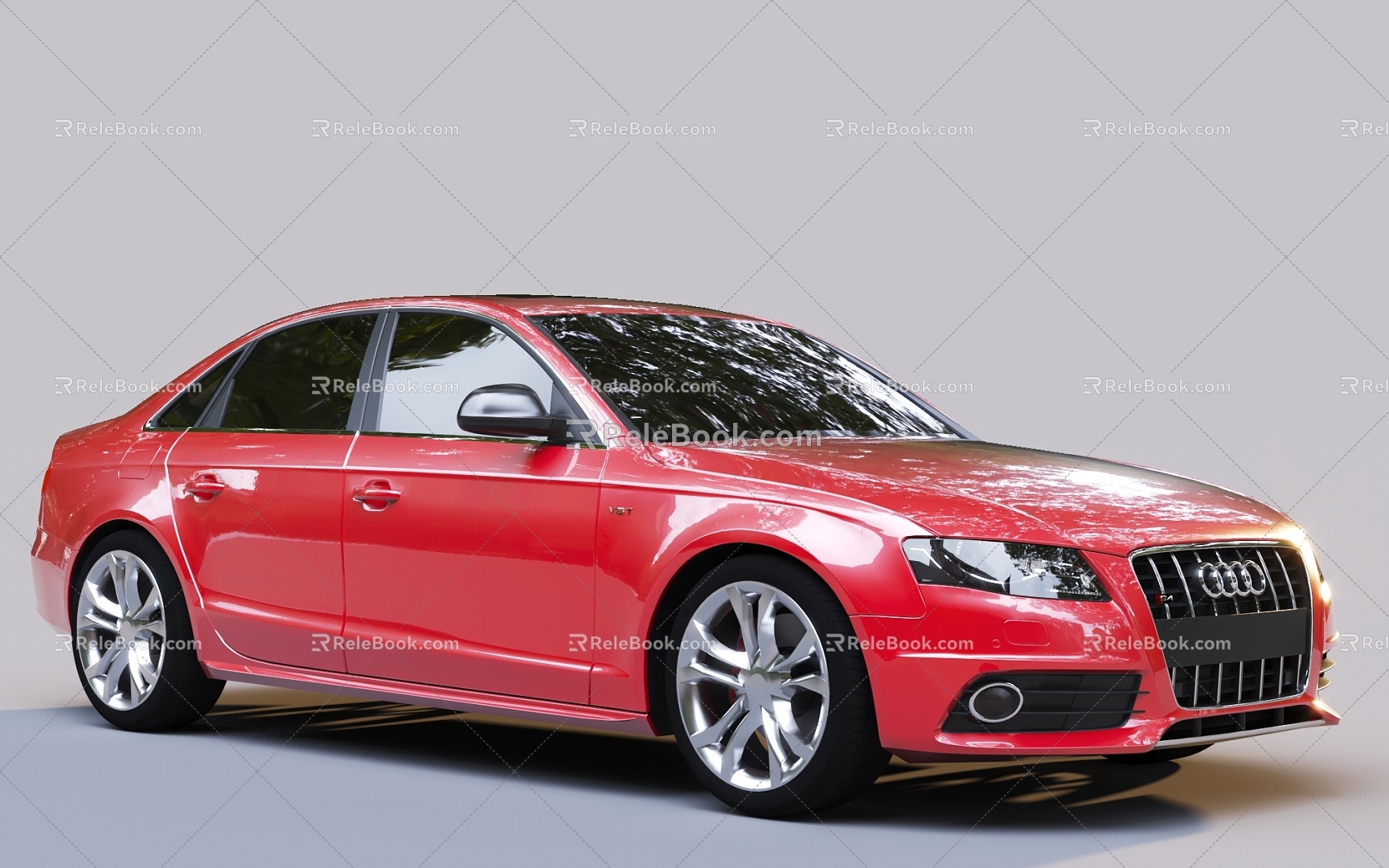 Red car Audi S4 3d model