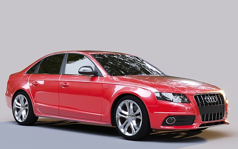 Red car Audi S4 3d model