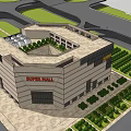 Modern Super Mall Building Exterior With Surrounding Greenery And Multi Storey Structure