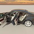3D Car Model Exterior And Interior Design With Wheel Dashboard Seats Details