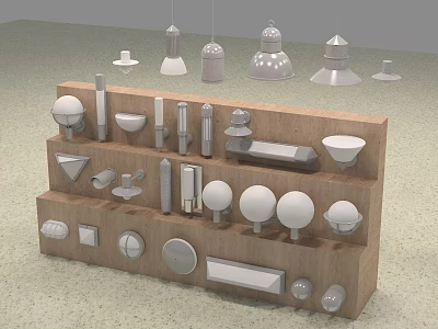 Outdoor lamps and lanterns 3d model