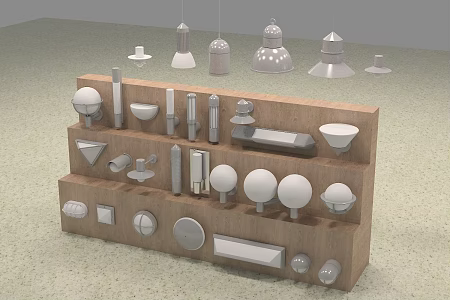 Outdoor lamps and lanterns 3d model