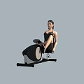 Fictional Game or Movie Character Working Out On Rowing Exercise Machine