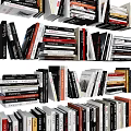 Stacked Books and Magazines Display With Various Colors and Thicknesses Collection
