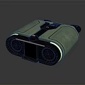 Green Binoculars For Viewing Scenic Landscapes And Natural Beauty Outdoors