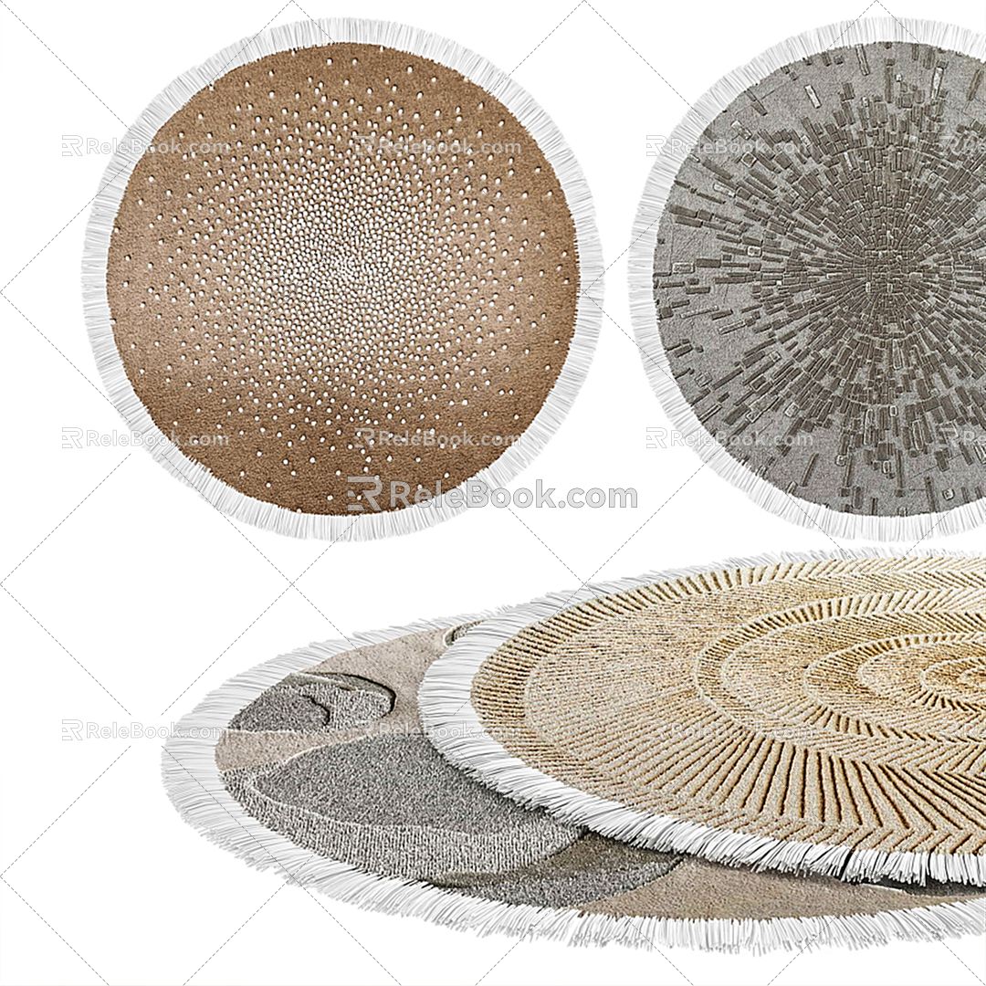 Quiet Round Carpet 3d model