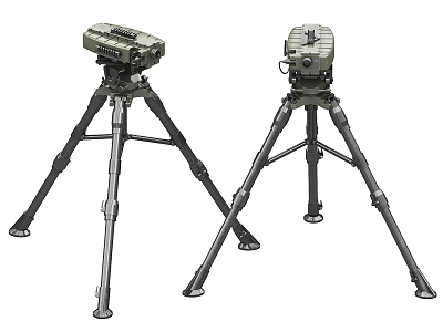 Industrial Equipment With Tripod Stands And Two Stable Monitoring Units 3d model