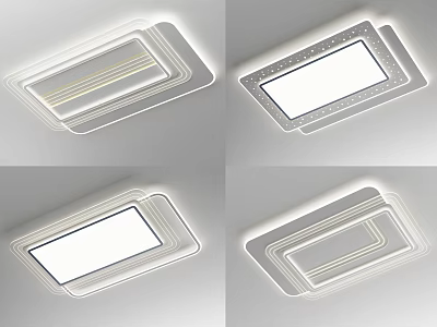 Stylish Modern LED Ceiling Light Designs With Sleek Frame And Soft Illumination 3d model