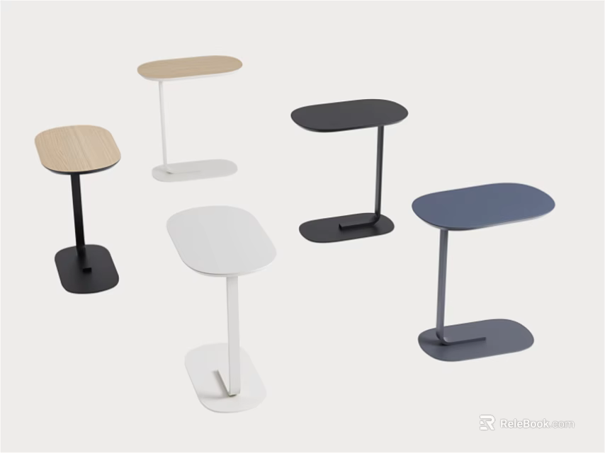 Modern Minimalist Side Tables With Multiple Colors And Sleek Simple Design 3d model