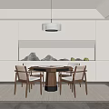 Hotel Mahjong Room Modern Interior Featuring Wooden Table Comfortable Chairs And Pendant Lighting
