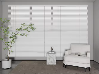 Modern venetian blinds ornaments combination 3d model