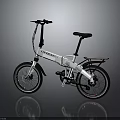 White Folding Bicycle With Modern Design Black Seat And Lightweight Aluminum Frame