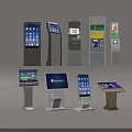 Public Facilities Self Service Touchscreen Kiosks And Interactive Information Terminals 3d model