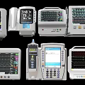 Medical Monitoring Devices Multi Parameter ECG Monitors With Digital Screens And Various Clinical Models