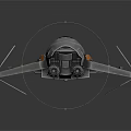 Futuristic Silver And Orange Spacecraft With Streamlined Design For Interstellar Travel