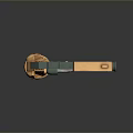Futuristic Sci Fi Pistol With Copper Grip Green Energy Cells And Mechanical Pipes Design