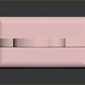 Pink Metallic Abstract Sculpture Decorative Furniture Ornament With Square Base