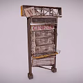 Commercial Metal Display Rack With Multi-layer Grid Baskets And B'E Sign