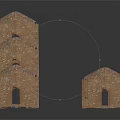 Ancient Castle Ruins Architectural Remains With Stone Brick Structure And Historical Design