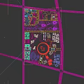 Large Scale Aerial Planning of Comprehensive Campus With Central Plaza Buildings Green Spaces And Roads
